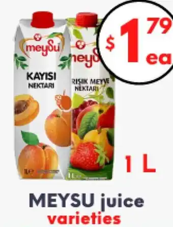 Fresh Plus Supermarkets Meysu juice varieties 1L offer