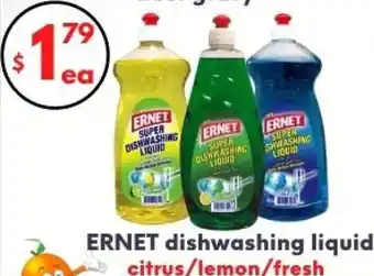 Ernet dishwashing liquid Citrus/Lemon/Fresh