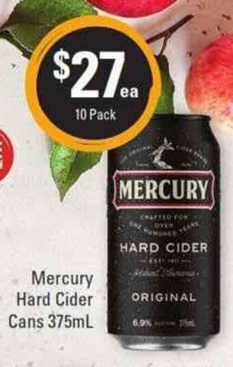 Cellarbrations Mercury Hard Cider Cans 375ml offer