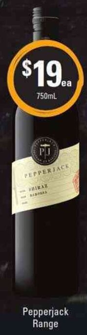 Cellarbrations Pepperjack Range 750ml offer
