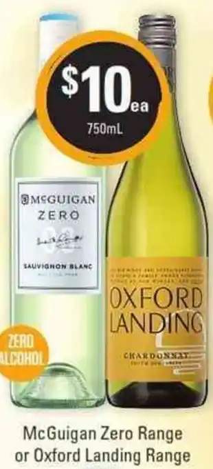 McGuigan Zero Range or Oxford Landing Range 750ml