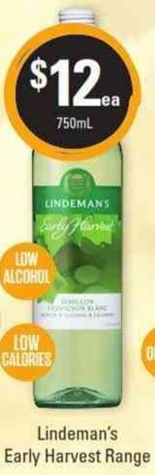 Lindeman's Early Harvest Range 750ml