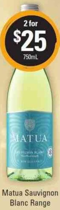 Matua Sauvignon Blanc Range 750ml