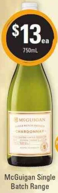 Cellarbrations McGuigan Single Batch Range 750ml offer