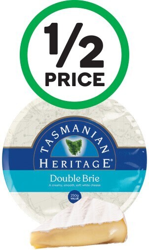 Woolworths Tasmanian Heritage Brie or Camembert 250g – From the Deli offer