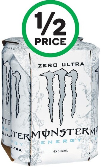 Woolworths Monster Energy Drink 4 x 500ml offer