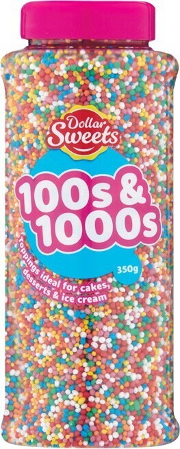 Woolworths Dollar Sweets Sprinkles Magic 100s & 1000s 350g offer