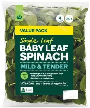Woolworths Woolworths Australian Baby Spinach 280g Pack offer