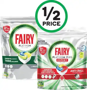 Woolworths Fairy Platinum Dishwashing Tablets Pk 41 or Platinum Plus Pk 28 offer