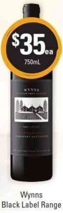 Cellarbrations Wynns Black Label Range 750ml offer