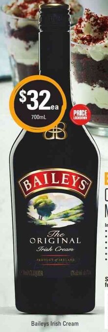Cellarbrations Baileys Irish Cream 700ml offer