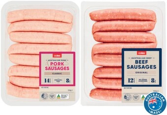 Coles Coles Sausages 550g offer
