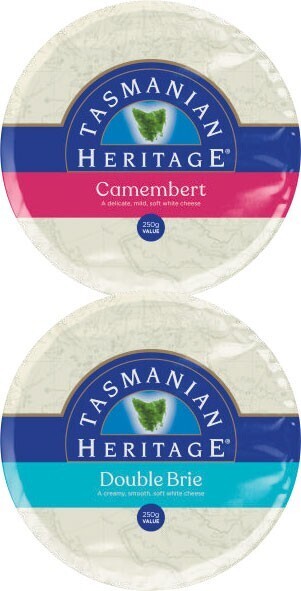 Coles Tasmanian Heritage Double Brie or Camembert 250g offer