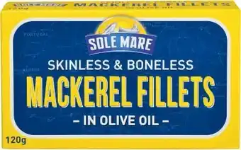 Coles Sole Mare Mackerel Fillets 120g offer