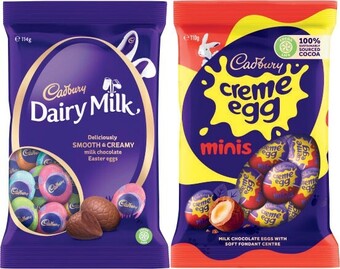 Coles Cadbury Small Egg Bag 110g-125g offer
