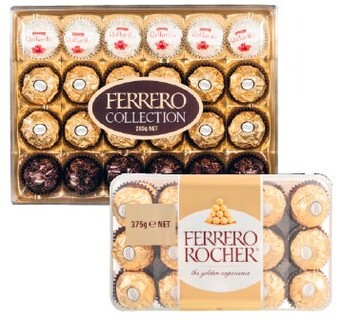 Coles Ferrero Rocher 30 Pack 375g or Collection Chocolate Gift Box 24 Pack 269g offer