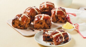 Coles Coles Chocolate Hot Cross Buns 6 Pack offer