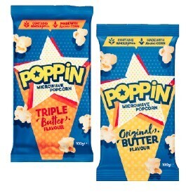 Coles Poppin Microwave Popcorn 100g offer