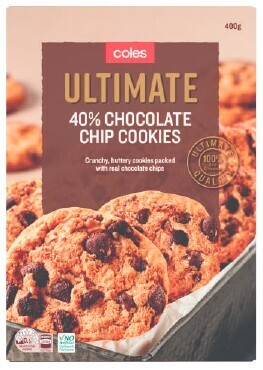 Coles Coles Ultimate 40% Chocolate Chip Cookies 400g offer