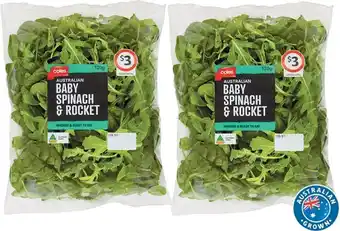 Coles Coles Australian Baby Spinach & Rocket 120g Pack offer