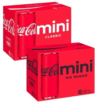 Coles Coca-Cola, Fanta or Sprite Mini Soft Drink 6x250mL offer