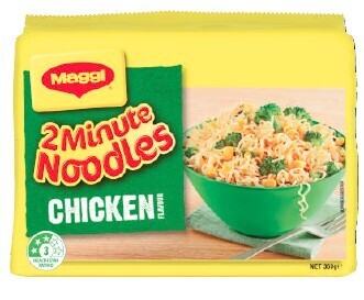 Coles Maggi 2 Minute Noodles 5 Pack 335g-380g offer