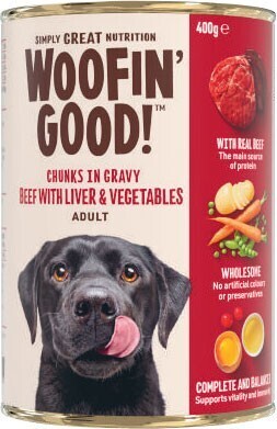 Coles Woofin’ Good Dog Food 400g offer