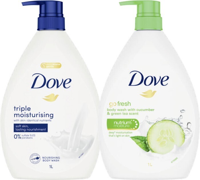 Dove Body Wash 1 Litre offer at Coles
