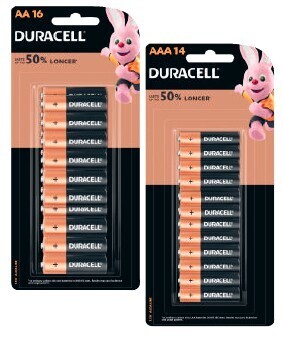 Coles Duracell Coppertop AA 16 Pack or AAA 14 Pack offer