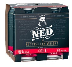 Ned Australian Whisky & Cola Cans 4x375mL