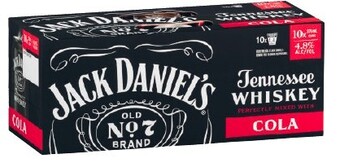Coles Jack Daniels & Cola Cans 10x375mL offer