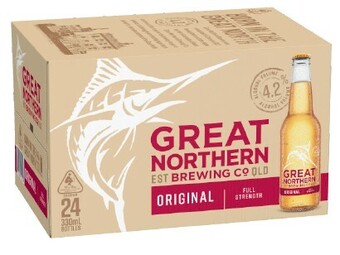 Coles Great Northern Original Lager Bottles 24x330mL offer