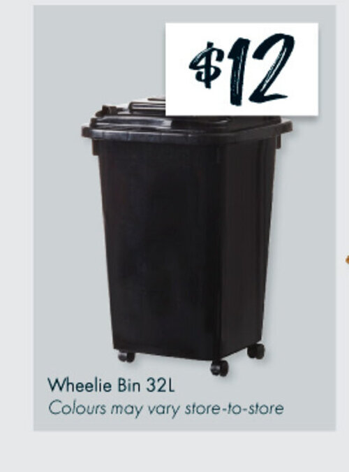 Wheelie Bin 32L offer at The Reject Shop