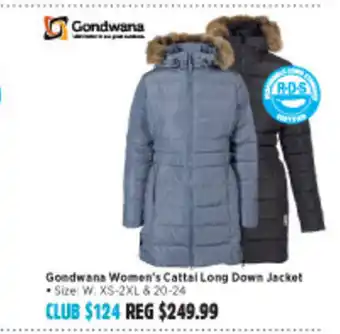 Anaconda Gondwana Women's Cattai Long Down Jacket offer