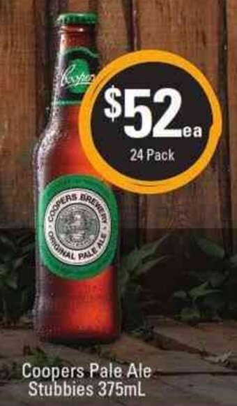 Cellarbrations Coopers Pale Ale Stubbies 375ml offer