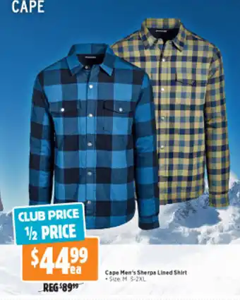 Anaconda Cape Men's Sherpa Lined Shirt offer