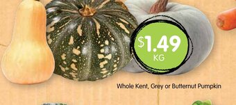 Spudshed Whole kent, Grey or Butternut Pumpkin offer