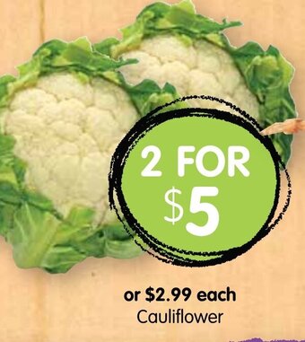 Spudshed Cauliflower offer