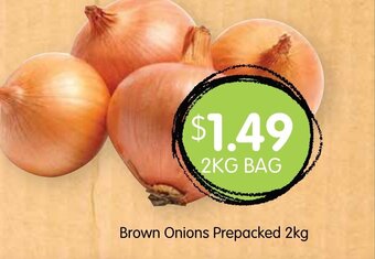 Brown Onions Prepacked 2kg