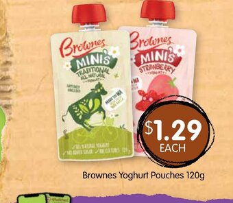Spudshed Brownes Yoghurt Pouches 120g offer