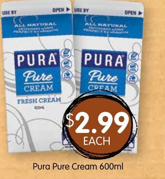Spudshed Pura Pure Cream 600ml offer