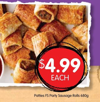Spudshed Patties FS Party Sausage Rolls 680g offer