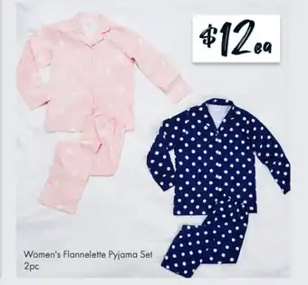 The Reject Shop Women's Flannelette Pyjama Set 2 pc offer