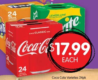 Spudshed Coca cola Varieties 24pk offer