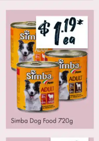 The Reject Shop Simba Dog Food 720g offer