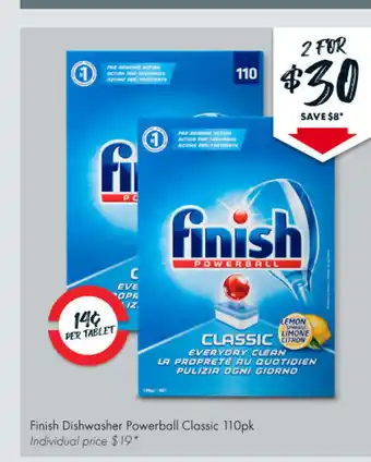 The Reject Shop Finish Dishwasher Powerball Classic 110pk offer