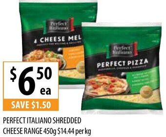 Supabarn Perfect Italiano Shredded Cheese Range 450g offer