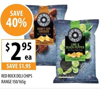 Supabarn Red Rock Deli Chips Range 150/165g offer