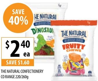 Supabarn The Natural Confectionery Co Range 220/260g offer