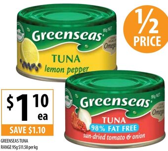 Supabarn Greenseas Tuna Range 95g offer